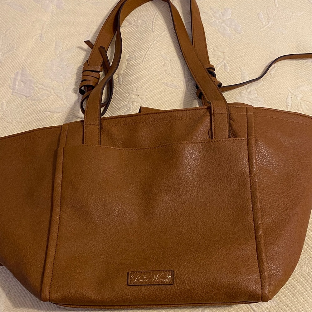Pioneer Women Carmel Tote Bag, nice condition does have pen marks inside